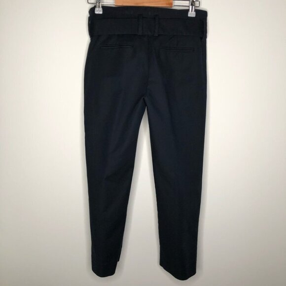 The Limited Navy Paper Bag Tie Waist Crop Pants Size 2 - Picture 3 of 7